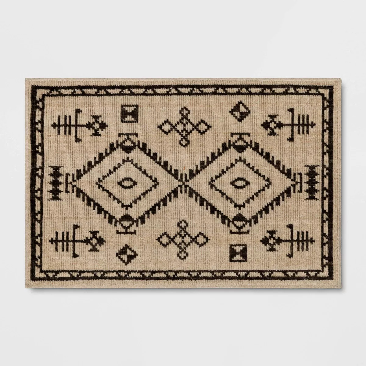 2'x3' Washable Woven Accent Rug Black/Tan - Threshold™ | Target