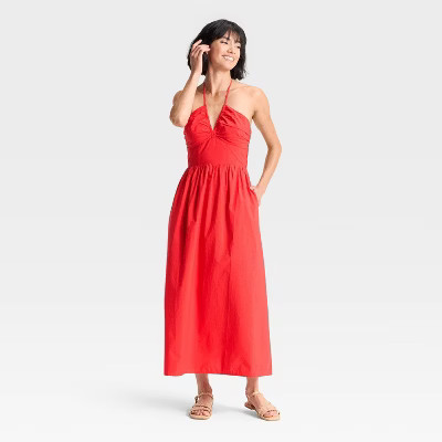 Women's Maxi Halter A-Line Dress - Universal Thread™ | Target