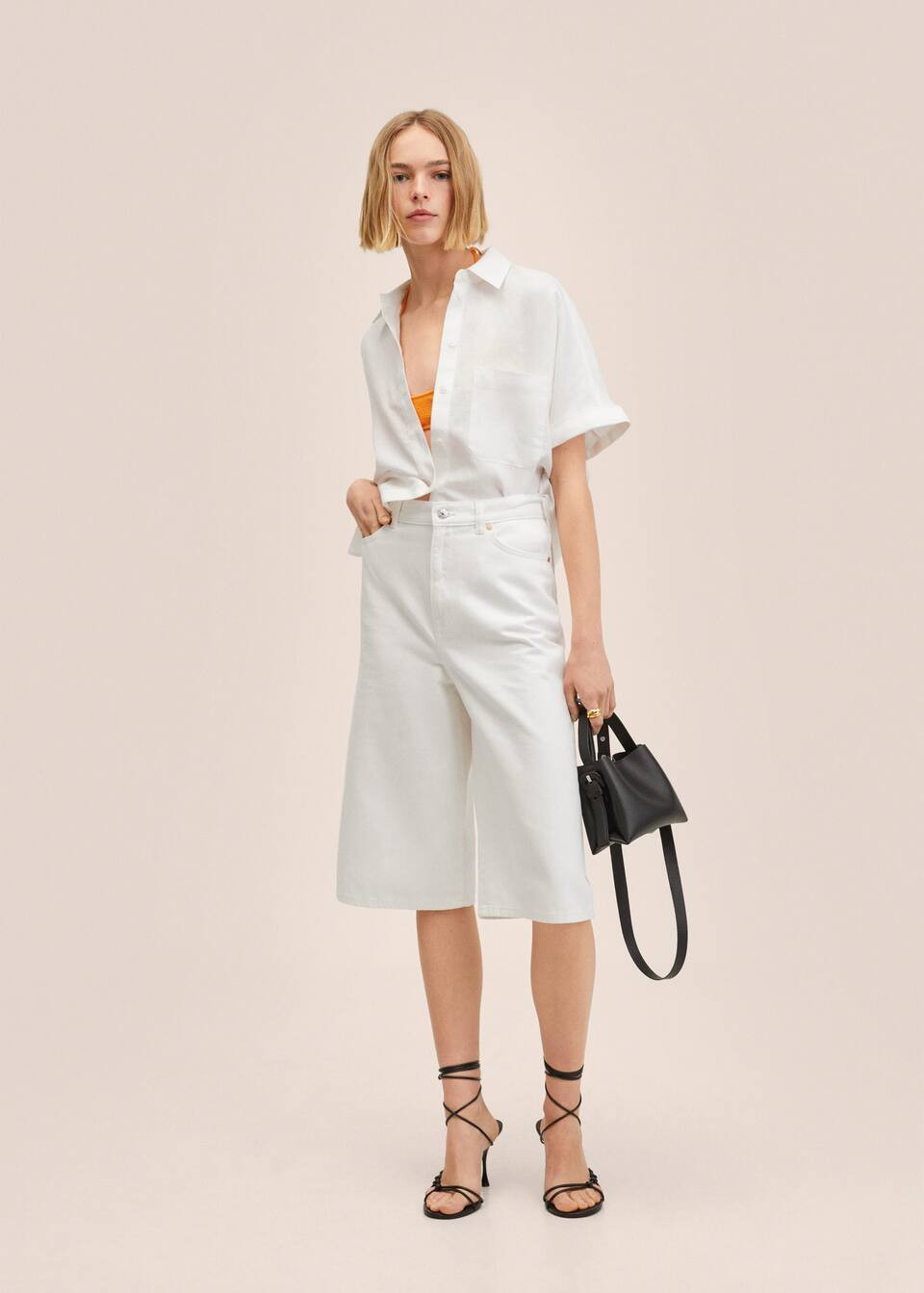 Linen 100% shirt -  Women | Mango USA | MANGO (US)