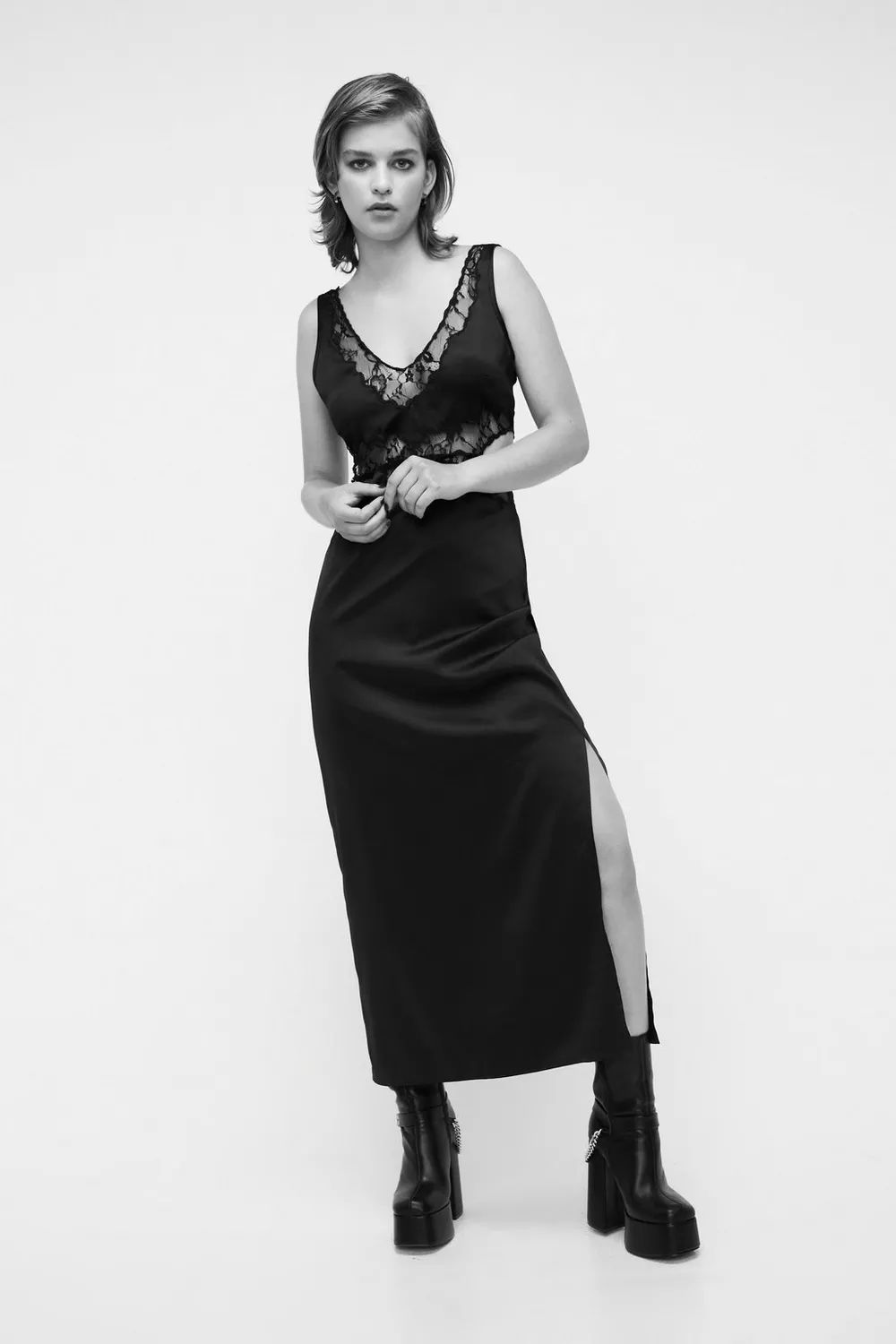 Lace Cut Out Maxi Dress | Nasty Gal (US)
