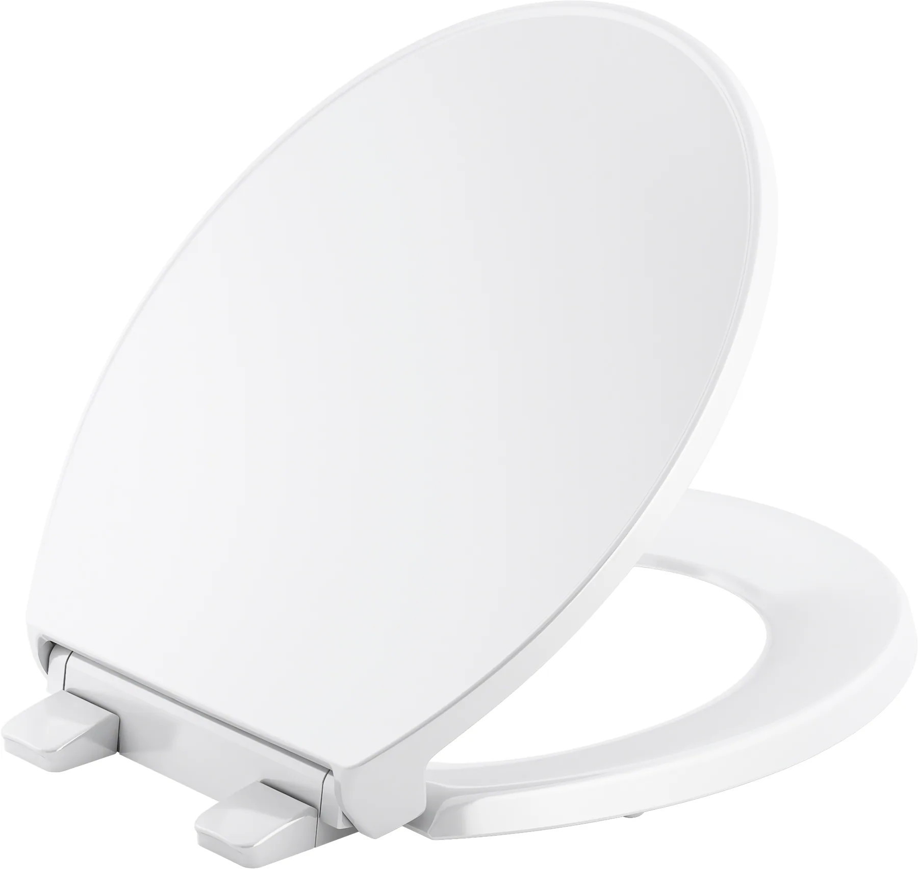 KOHLER Border Plastic White Round Soft Close Toilet Seat | K-24494-A-0 | Lowe's