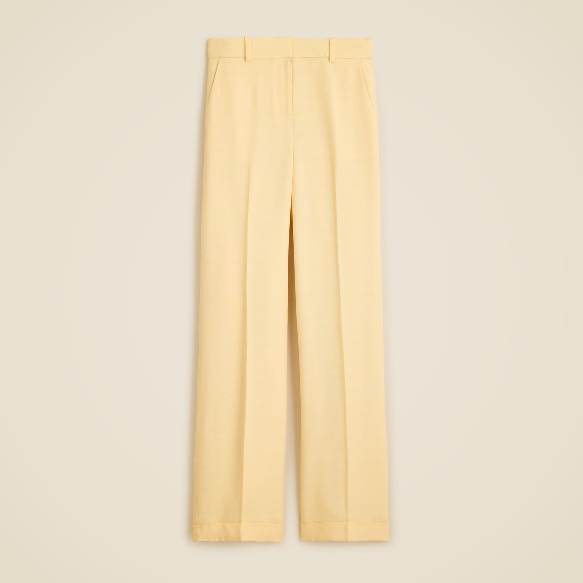 Cuffed wide-leg trouser in luster canvas | J. Crew US
