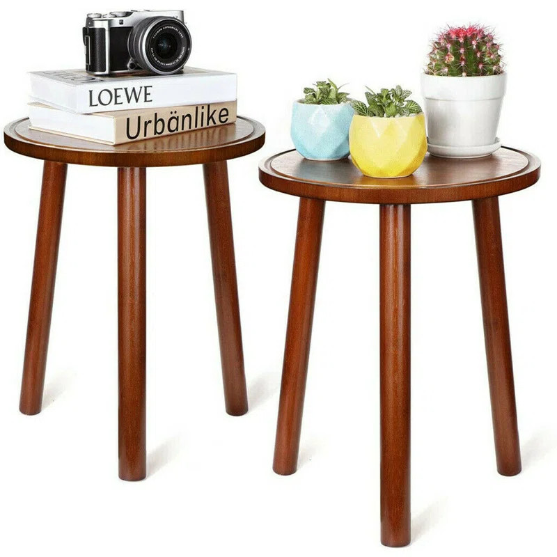 Hillwix Round Nesting Bamboo Plant Stand (Set of 2) | Wayfair North America