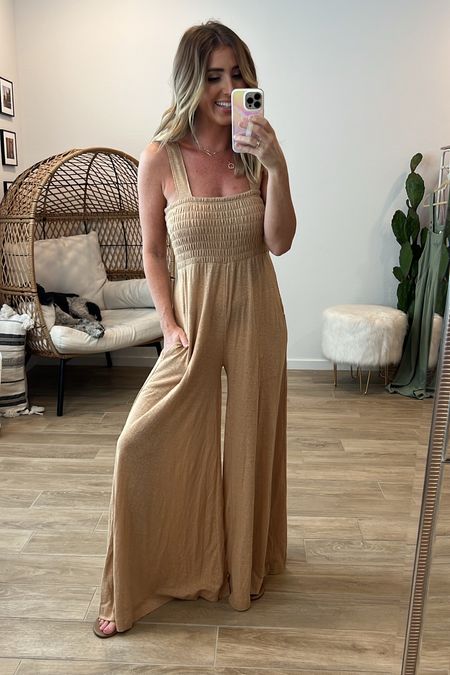 This Free People jumpsuit is a go to for me. I own it in two colors and can’t get over how comfortable it is, plus it has pockets! I am wearing my true size and love the flowy fit.

Free People 
Jumpsuit 
Flowy Outfit
Summer Casual 


#LTKFind #LTKstyletip #LTKshoecrush