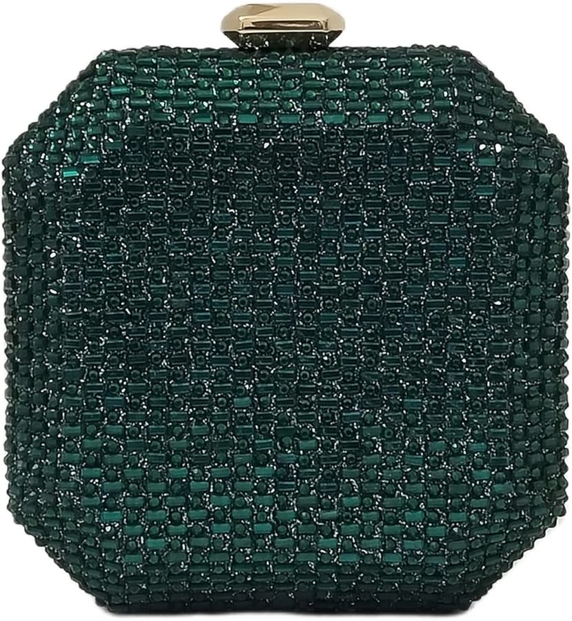 Cute Crystal Box Clutch Mini Rhinestone Handbags For Women Party Wedding Evening Bag | Amazon (US)