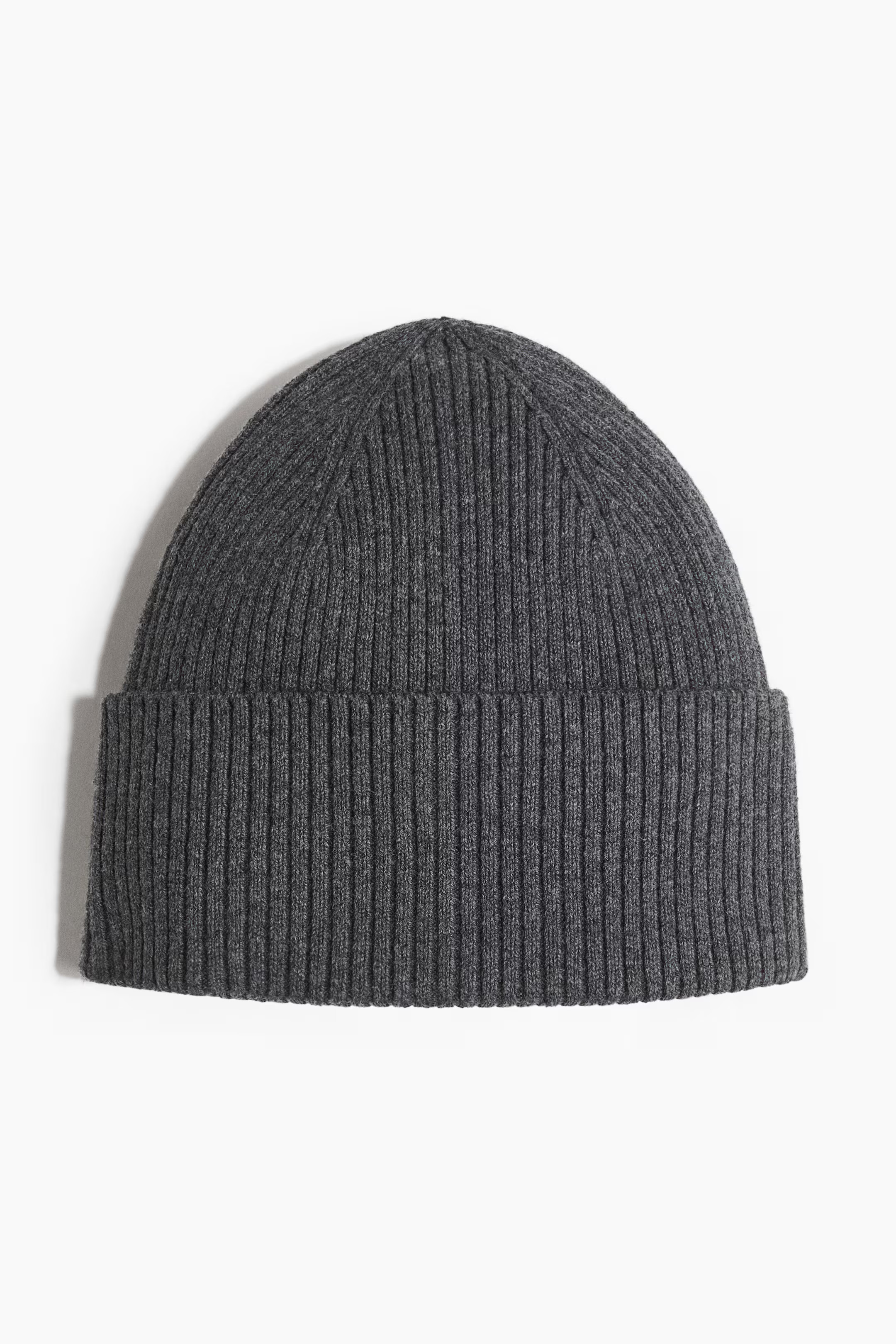 Men’s Dark gray melange Rib-Knit Hat | H&M CA | H&M (US + CA)