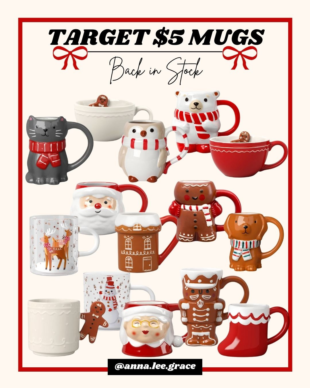 Target $5 mugs are back in stock!! 

Christmas mugs, Christmas coffee mugs, Christmas coffee cups, Christmas finds 

 

#LTKHoliday #LTKSeasonal #LTKHome