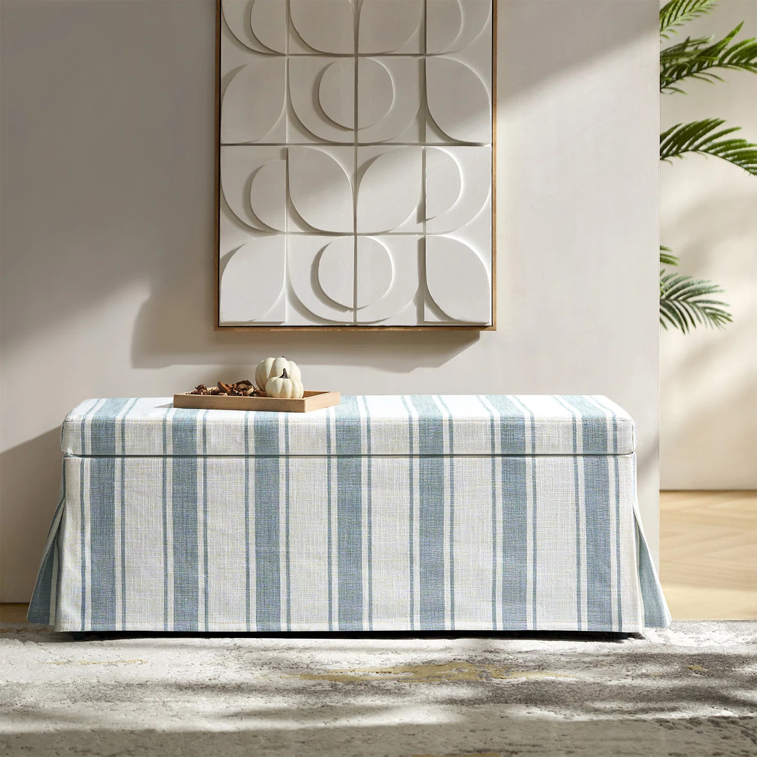 Lessman 46.5" Farmhouse Storage Bench with Removable and Machine-Washable Slipcover | Wayfair North America