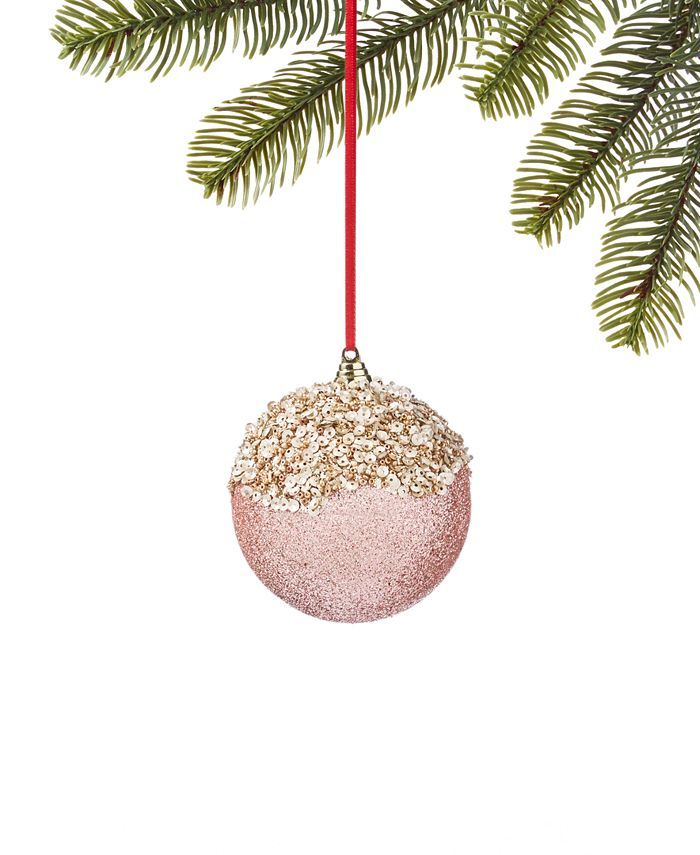 Holiday Lane Sugar Plum Glitter Ball Ornament, Created for Macy's & Reviews - Shop All Holiday - ... | Macys (US)