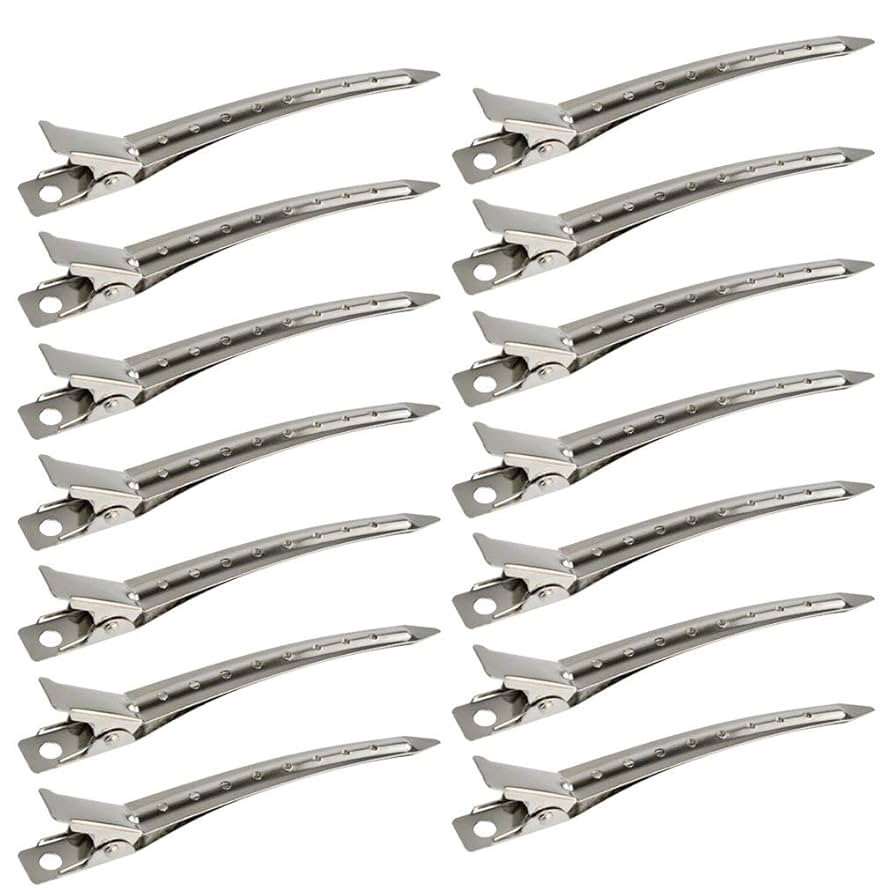 24 Packs Duck Bill Clips, Bantoye 3.5 Inches Rustproof Metal Alligator Curl Clips with Holes for ... | Amazon (US)