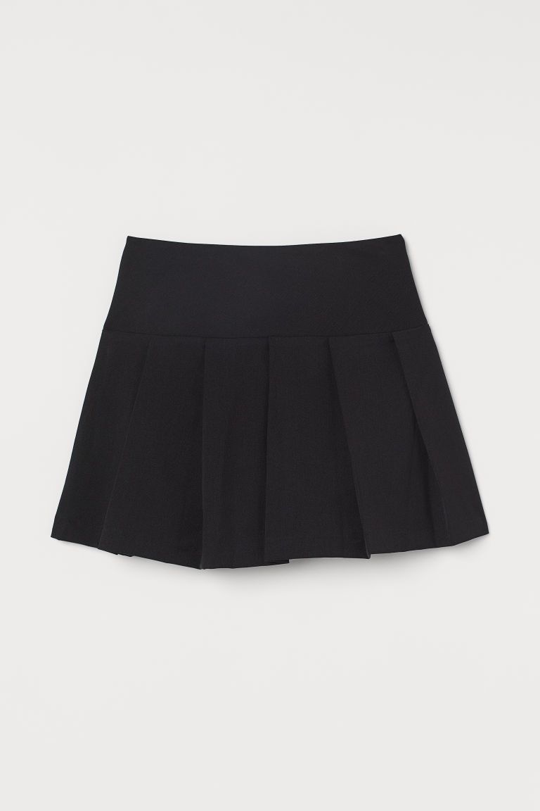 H & M - Pleated Skirt - Black | H&M (US)