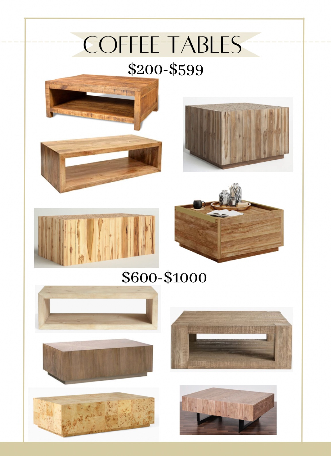 Coffee table roundup. Solid wood coffee tables. Home decor and furniture 

#LTKFind #LTKhome #LTKstyletip