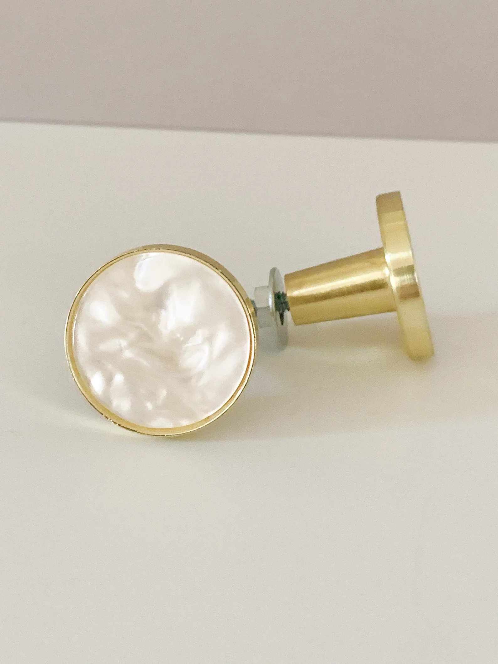 Gold Drawer Knobs White Pearl Design  Gold and White Cabinet | Etsy | Etsy (US)