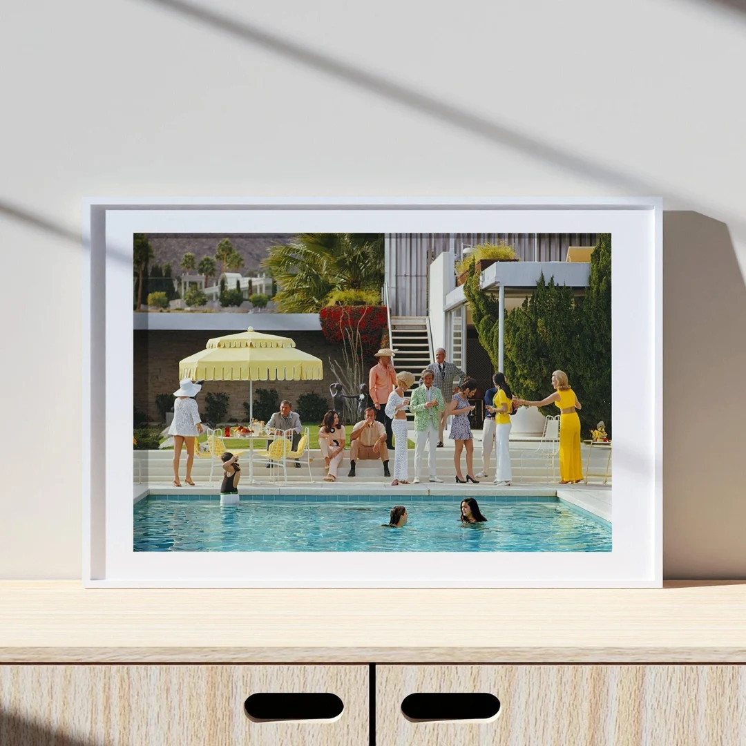 Slim Aarons Poolside Gathering Print Poster, Vintage Print, Photography Prints, High Society Phot... | Etsy (US)