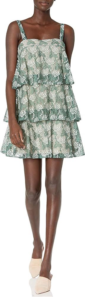 Sugar Lips Women's Loni Green Lace Mini Dress | Amazon (US)