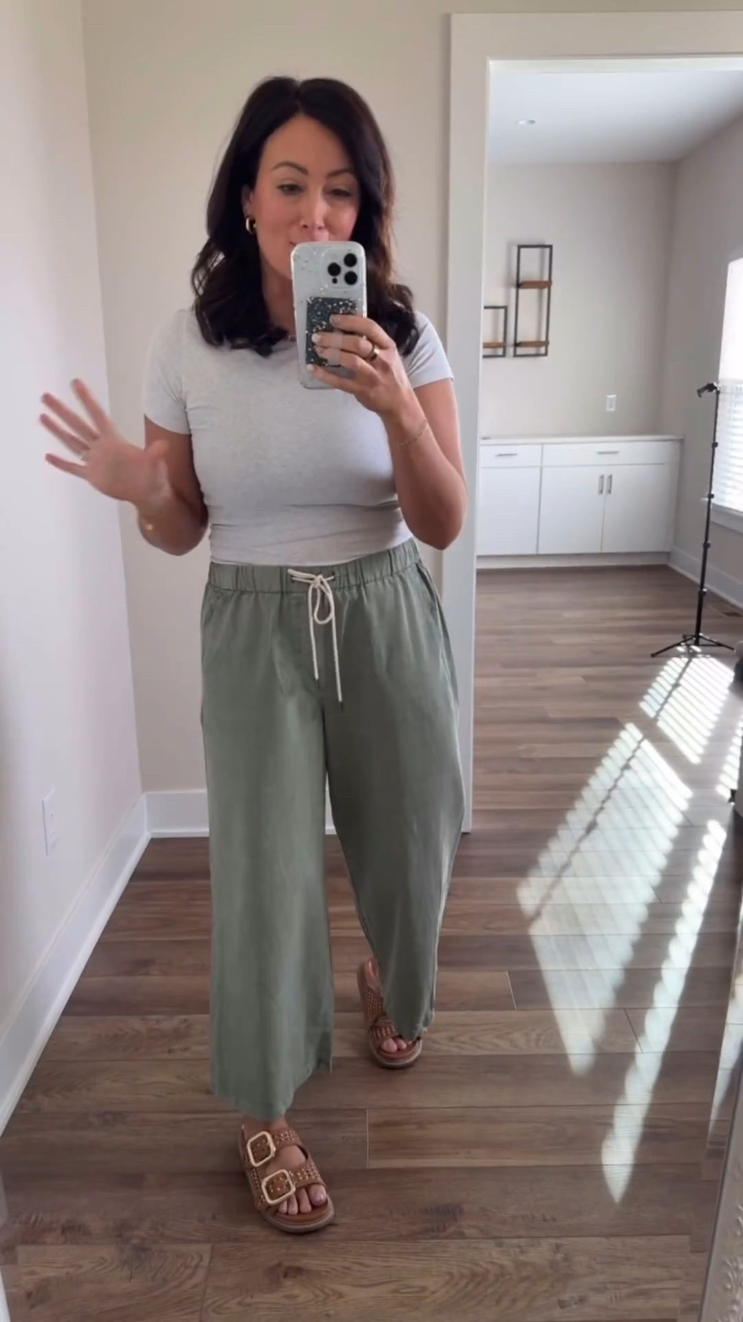 
• medium tee
• medium pants - run loose 
• sandals true to size 


#LTKSaleAlert #LTKSeasonal #LTKPetite