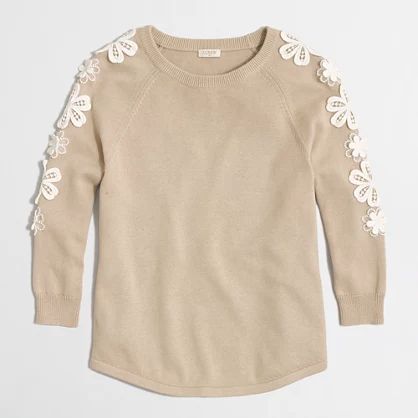 Factory cotton floral crochet sweater | J.Crew US