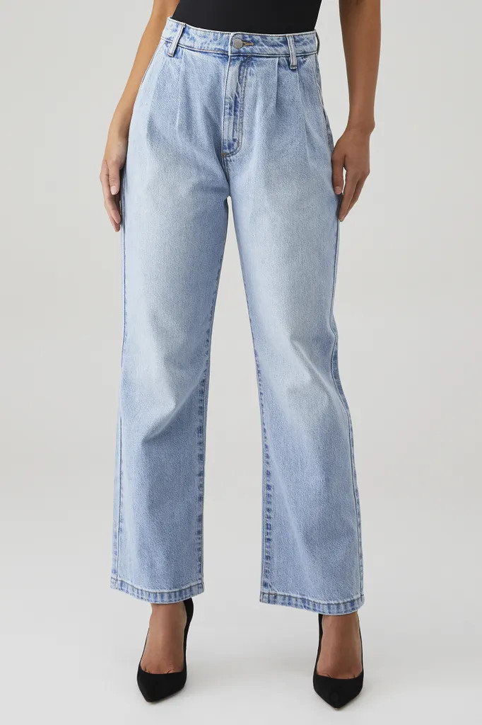 CHLOE PLEAT DENIM PANT | FashionPass