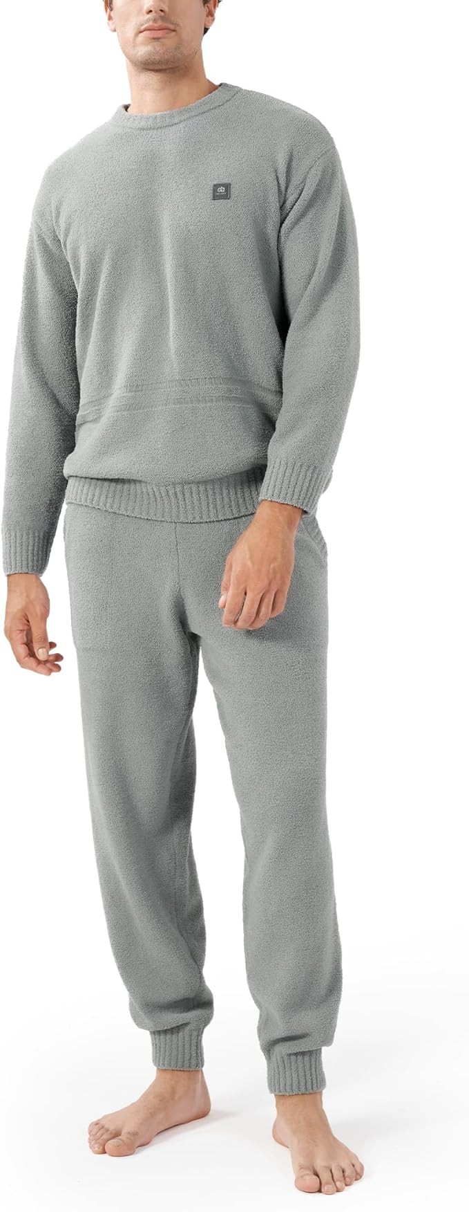 DAVID ARCHY Men's Plush Fleece Sleepwear Warm Cozy Long Sleeve Top & Bottom Pajama Set Nightwear | Amazon (US)