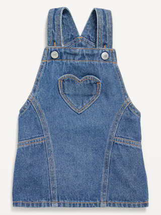 Heart-Pocket Jean Skirtall Dress for Baby | Old Navy (US)