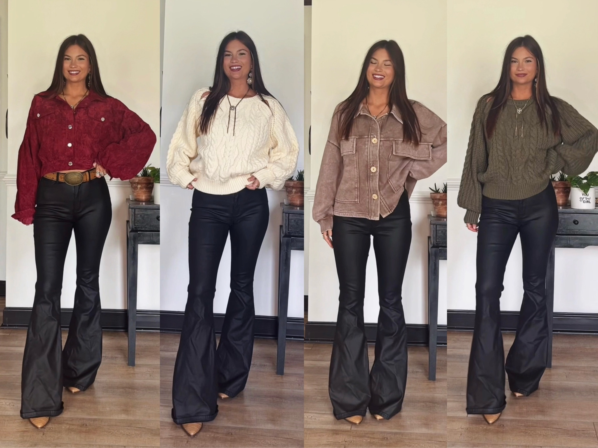 Thanksgiving outfits using the Blakely leather flares & different tops/sweaters! Discount code LORI20

#LTKFallSale #LTKSeasonal #LTKStyleTip