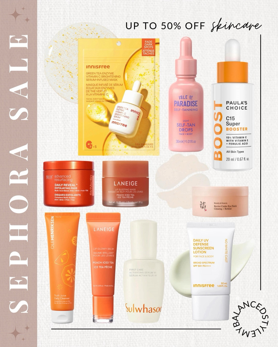 Sephora sale skincare

Hydrating face serums
Anti-aging skincare
Vitamin C treatments
Daily facial moisturizers
Retinol beauty products
Brightening skin care
SPF facial essentials
Under eye treatments
Clean beauty favorites
Glowing skin routine

#LTKSeasonal #LTKSaleAlert #LTKBeauty