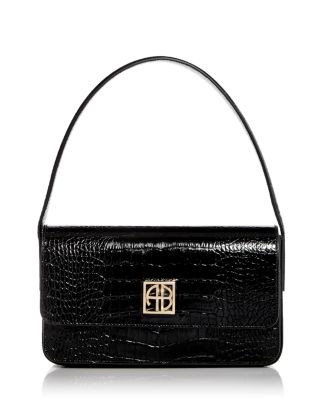 Anine Bing Elly Snake Embossed Leather Shoulder Bag   | Bloomingdale's Handbags | Bloomingdale's (US)