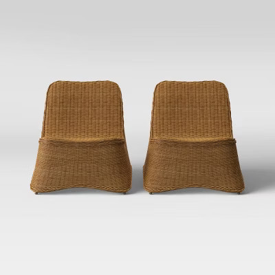 Wexler 2pk Wicker Stacking Patio Chair - Natural - Project 62™ | Target
