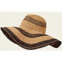 Stone Floppy Stripe Straw Hat New Look | New Look (UK)