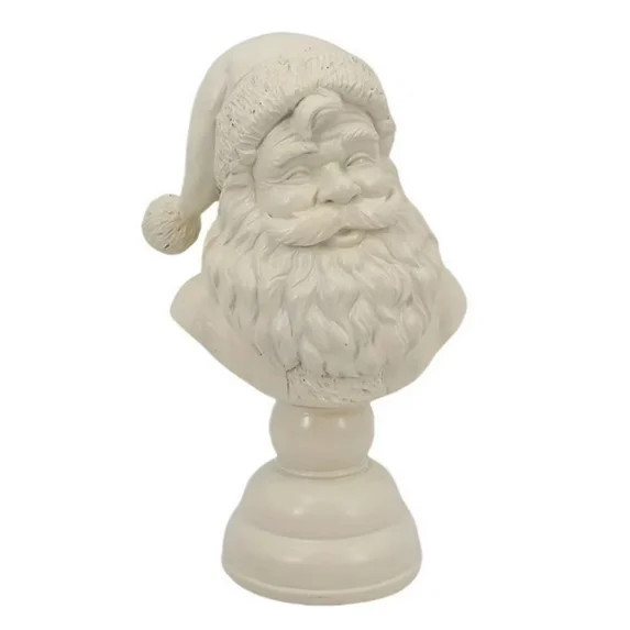 Lssam 5.9 Inch White Santa Claus Figurine, Classic Santa Bust Christmas Tabletop Decor for Home, ... | Walmart (US)