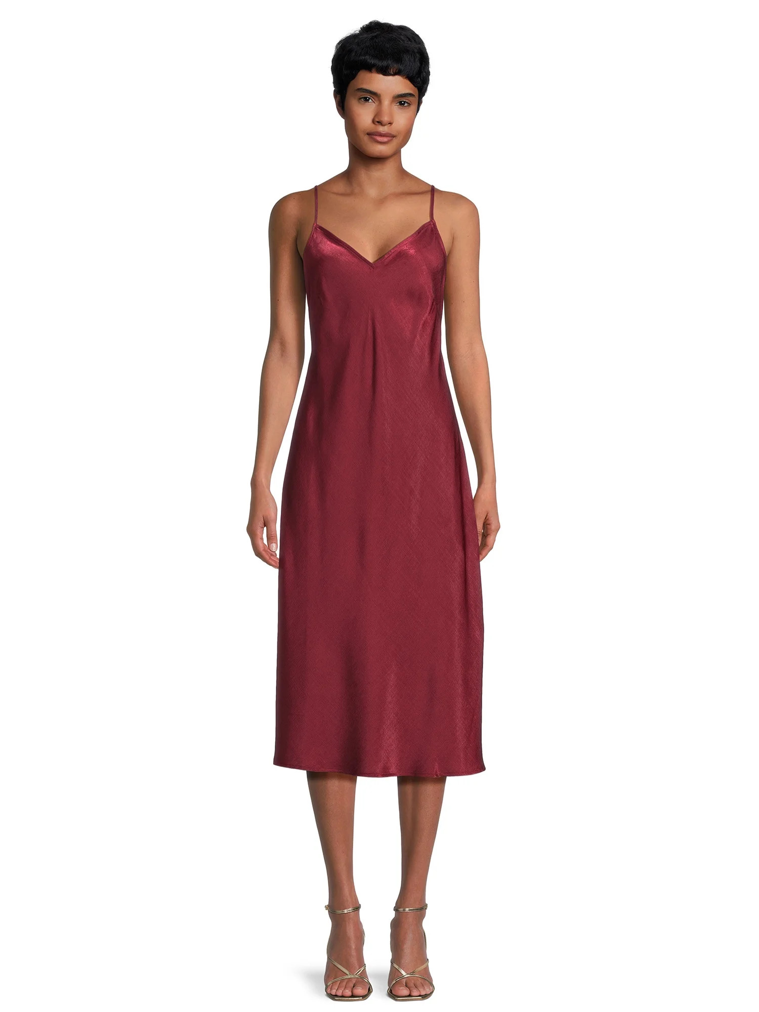 Time and Tru Women's Bias Cut Slip Dress | Walmart (US)