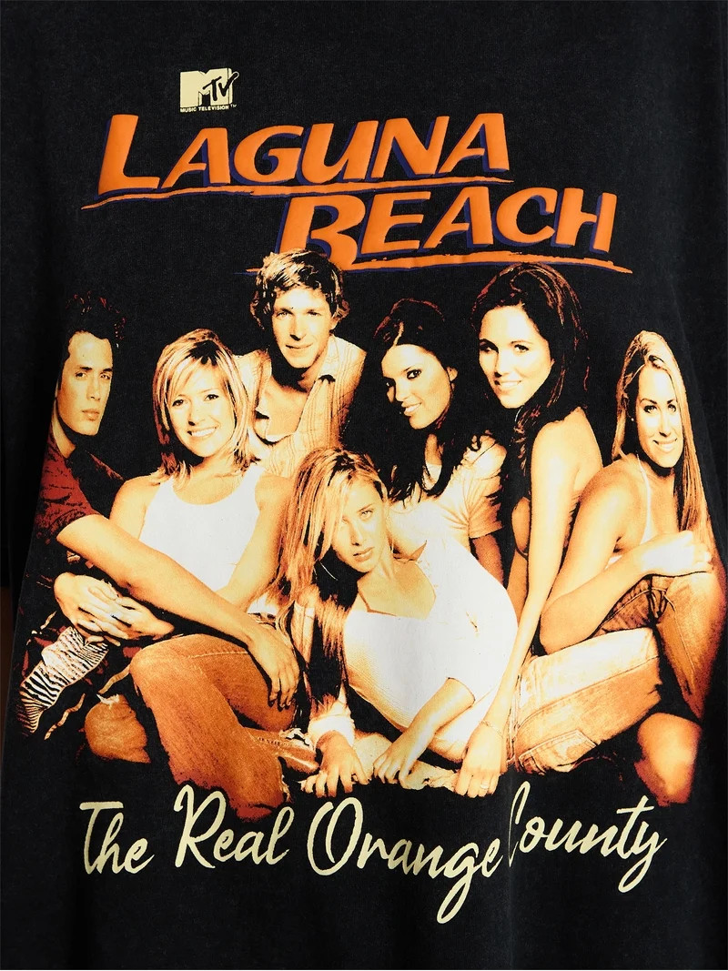 Laguna Beach Women's Oversized Graphic Tee with Short Sleeves, Sizes XXS-4X | Walmart (US)
