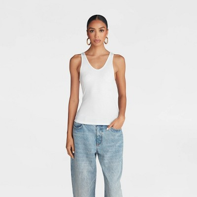 KBB by KAHLANA Women's Slim Fit 'The Racerback Tank Top' - White XS | Target