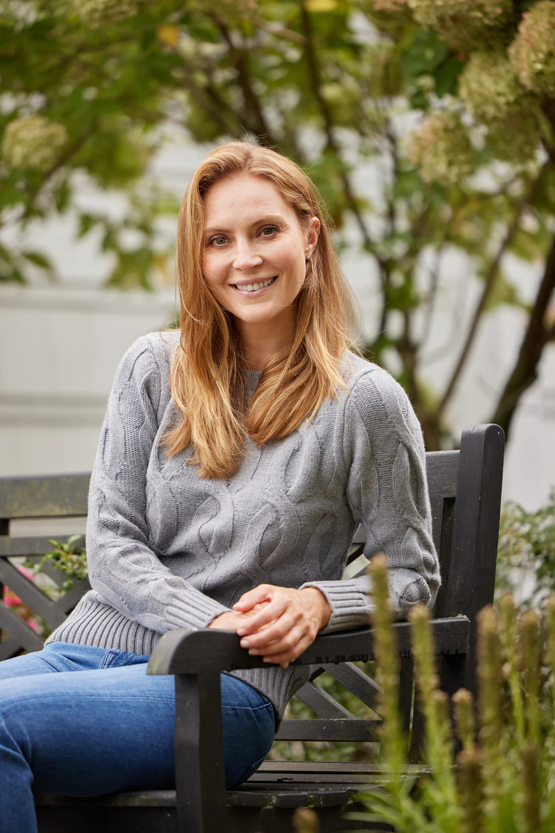 Grey Chunky Cable Knit Sweater | Sail to Sable