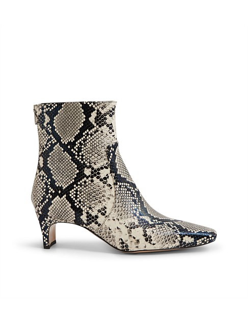 Darhl Black Beige Snake Ankle Boots | David Jones (Australia & New Zealand)