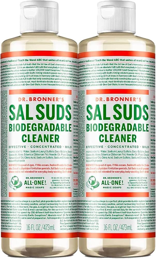 Dr. Bronner's - Sal Suds Biodegradable Cleaner (16 Ounce, 2-Pack) - All-Purpose Cleaner, Pine Cle... | Amazon (US)