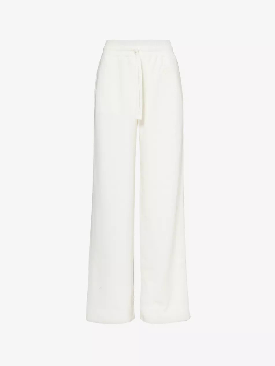 Logo-embroidered drawstring-waist cotton-jersey jogging bottoms | Selfridges
