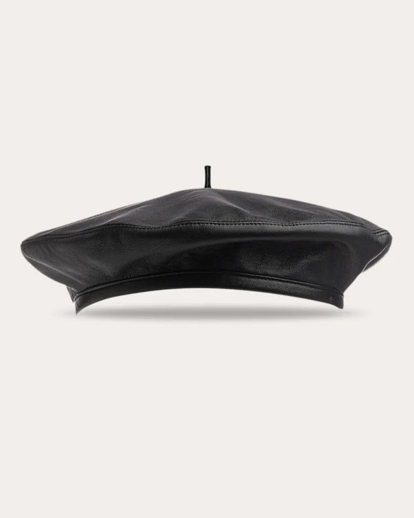 Eugenia Kim Women's Carter Leather Beret in Black | Olivela