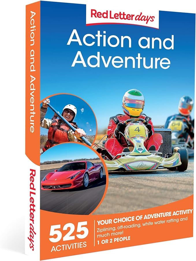 Red Letter Days Action and Adventure Gift Voucher – 525 action-packed gift experiences | Amazon (UK)