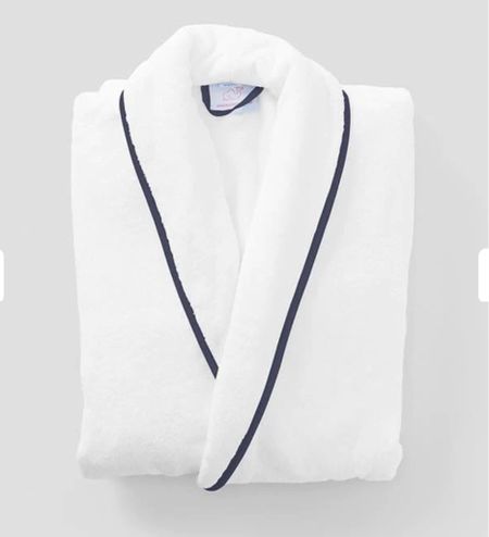 The upgraded bathrobe. Luxe piping, sleeves that can be rolled and buttoned, pockets and attached tie. Soft and cozy robe  
kimbentley, bathroom bathrobe

#LTKover40 #LTKGiftGuide #LTKbeauty