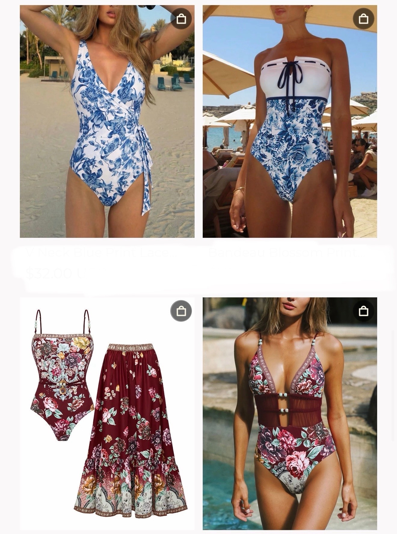 Hollow out Peony Print Swimsuit Set 

#LTKSwim #LTKSeasonal #LTKTravel