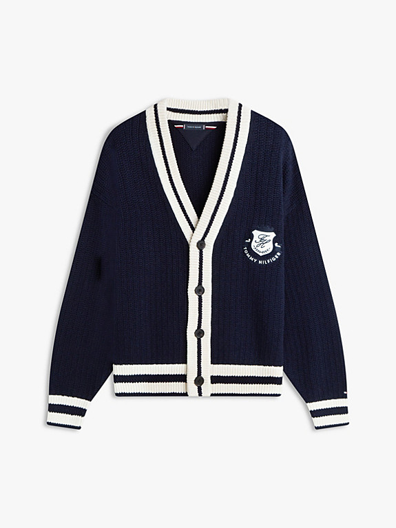 Athleisure-Cardigan mit TH-Wappen-Applikation | Tommy Hilfiger (DE)
