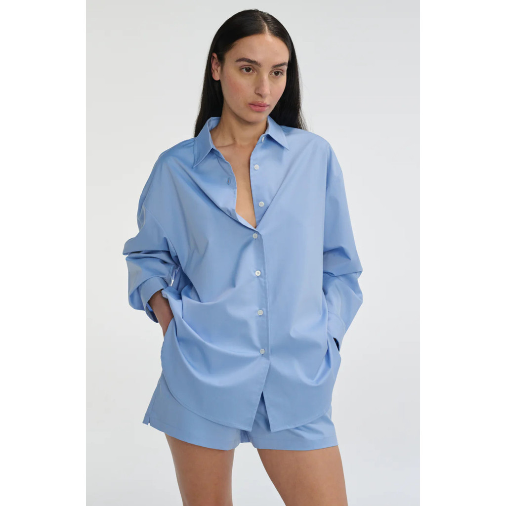 Almina Concept Oversized Shirt in Periwinkle Blue at Nordstrom, Size Small L | Nordstrom