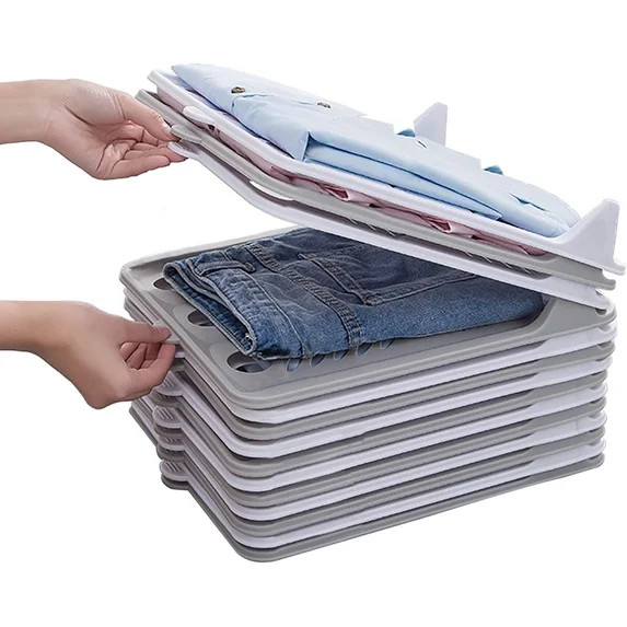 10 Pcs T Shirt Organizer Closet Organizer Stackable Durable Clothing Trays - Shirt Receipt Board ... | Walmart (US)