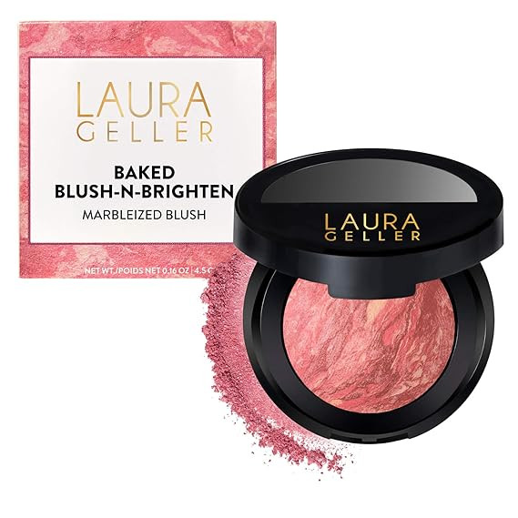 LAURA GELLER NEW YORK Baked Blush-n-Brighten Marbleized Blush for Cheeks - Summer Orchid - Natura... | Amazon (US)