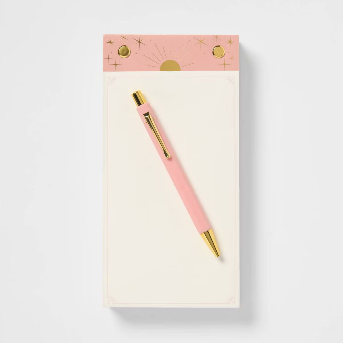 4"x8" Notepad and Pen Set Pink Top Blank Pad 480 Pages Pink - Spritz™ | Target