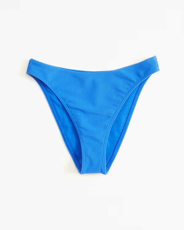 Women's Curve Love Mid-Rise High-Leg Moderate Bottom | Women's New Arrivals | Abercrombie.com | Abercrombie & Fitch (US)