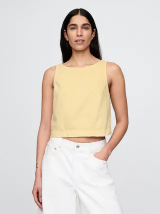 UltraSoft Denim Shell Tank Top | Gap (US)