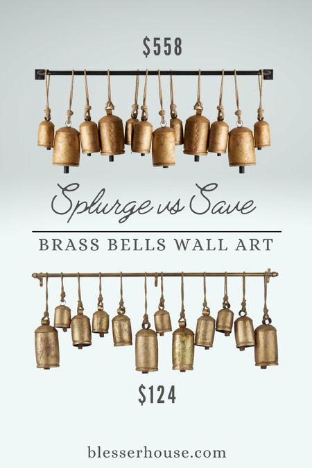 Vintage distressed bell art for a fraction of the cost! At Pottery Barn you have to purchase two sets of 6 to complete the full piece!! Found it for way less! Amazon has quicker ship time and cheaper!!

Christmas bells, holiday bells, Pottery Barn Dupe

#LTKSeasonal #LTKHoliday #LTKhome