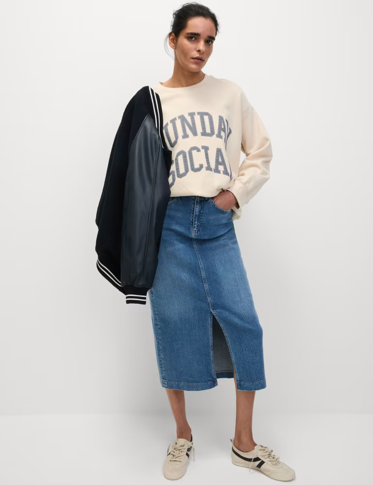 Denim Midi Skirt | Marks & Spencer (UK)